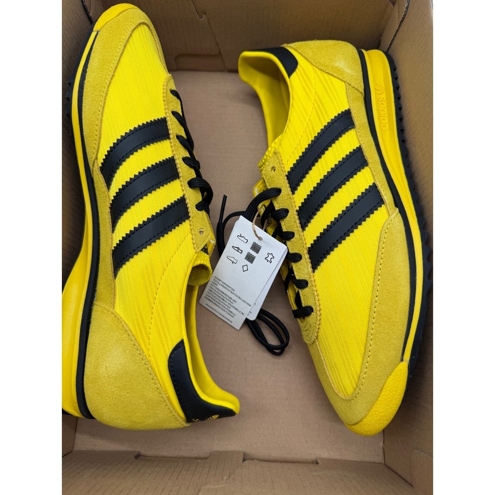 Adidas SL 72 OG W Yellow Core Black Suede Sneakers JQ8316 Womens 9.5 NEW